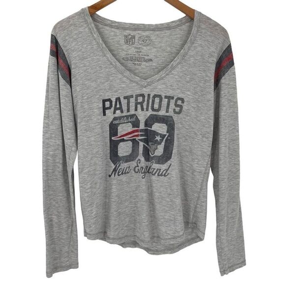 47 Forty Seven Brand NFL Team Apparel New England Patriots Shirt Women Large - Picture 1 of 3